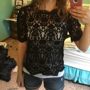 Black lace top